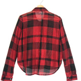 Red and Black Plaid Mesh Buttoned Shirt / ROSEANNA - Size 36