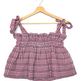 Red and Blue Gingham Top / GANNI - Size 38
