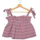 Red and Blue Gingham Top / GANNI - Size 38