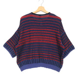 Red and Blue Two-tone Knit Cardigan / MISSONI - Size S