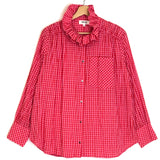 Red and Pink LEONOR Gingham Cotton Blouse / BALZAC PARIS - Size 38