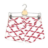 Red and White Pattern Cotton Mini Shorts / ISABEL MARANT ETOILE - Size 34