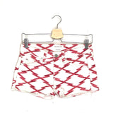 Red and White Pattern Cotton Mini Shorts / ISABEL MARANT ETOILE - Size 34