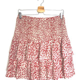 Red Animal Print Ruffled Mini Skirt / BAUM UND PFERGARTEN - Size 36