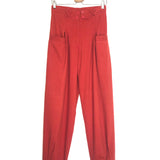 Red ANNE MARIE High Waist Cotton Pants / LAURENCE BRAS - Size 36