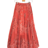 Bandana Print Cotton Midi Skirt - One Size