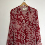 Red BERYL Floral Print Long Sleeves Top / BA&SH - Size 0