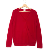 Red Cashmere Pullover Sweater / MADELEINE THOMPSON - Size L