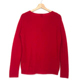 Red Cashmere Pullover Sweater / MADELEINE THOMPSON - Size L