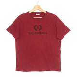 Red Cotton BB Logo T-Shirt / BALENCIAGA - Size L