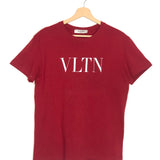 Red Cotton Logo Crewneck Tee / VALENTINO - Size XS
