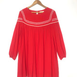 Red Embroidered Mini Dress / PAUL & JOE - Size 42