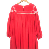 Red Embroidered Mini Dress / PAUL & JOE - Size 42