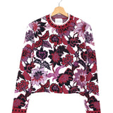 Red Floral Print Cropped Jumper / HAYLEY MENZIES - Size M