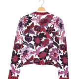 Red Floral Print Cropped Jumper / HAYLEY MENZIES - Size M