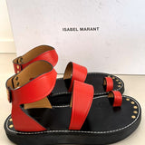 Red Leather Sandals - model JOLDA / ISABEL MARANT ETOILE - Size 37