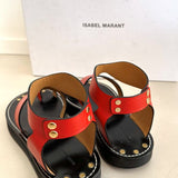 Red Leather Sandals - model JOLDA / ISABEL MARANT ETOILE - Size 37
