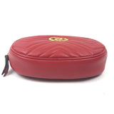 Red Matelasse Leather GG Marmont Belt Bag / GUCCI