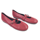 Red MODESTY Buckle Strap Ballerinas / FOZAZA X STEVE MADDEN - Size 40