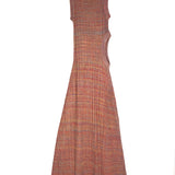 Red Multicolor Cut-out Waist Long Knit Dress / TRESSE - Size 2
