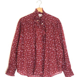 Red PAMIAS Floral Print Cotton Blouse / ISABEL MARANT ETOILE - Size 38