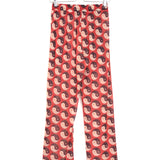 Red Pattern Lightweight Stretch Jersey Pants / PARIOCA - Size 2
