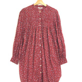 Red PLANA Floral Print Cotton Shirt Dress / ISABEL MARANT ETOILE - Size 34