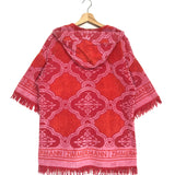Red Poppy Fringed Cotton Terry Jacquard Mini Dress / ZIMMERMANN - Size 0
