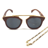 Red Sandalwood Frame and Stainless Steel AMUR TIGER Polarized Sunglasses / WILD WOOD