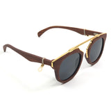 Red Sandalwood Frame and Stainless Steel AMUR TIGER Polarized Sunglasses / WILD WOOD