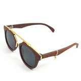 Red Sandalwood Frame and Stainless Steel AMUR TIGER Polarized Sunglasses / WILD WOOD