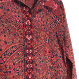 Red Silk Paisley Print AKIKA Shirt / BA&SH - Size 0