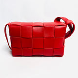 Red Small Cassette Crossbody Bag / BOTTEGA VENETA