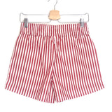 Red Striped Cotton-poplin Shorts / GANNI - Size 36