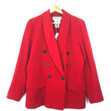 Red Double Breasted Wool Blazer Jacket / YVES SAINT LAURENT - Size 42