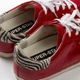Red Zebra Patent Low Top Sneakers  - model SUPERSTAR / GOLDEN GOOSE - Size 37