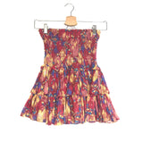 Red/Blue Smocked Tiered NAOMI Mini Skirt / ISABEL MARANT ETOILE - Size 34