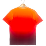 Red/Orange Gradient-effect Logo Embroidered Cotton T-shirt / COURREGES - Size L