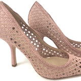 Rose Gold Cannage Lurex Fabric Capture Pumps / DIOR - Size 38.5