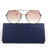 Rose Gold EYELINE Aviator Sunglasses / FENDI