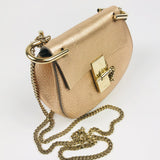 Rose Gold Laminated MINI DREW Crossbody Bag / CHLOE