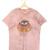 Rose Pink EYE BETTY Tie Dye T-shirt / RAQUEL ALLEGRA - Size 0