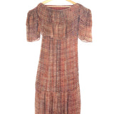 Rose Pink ROBBIE Printed Strapless Maxi Dress / BA&SH - Size 1