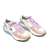 Rose/Violet RUNNING Sole White Mesh and Silver Star Sneakers / GOLDEN GOOSE - Size 38