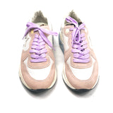 Rose/Violet RUNNING Sole White Mesh and Silver Star Sneakers / GOLDEN GOOSE - Size 38