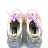 Rose/Violet RUNNING Sole White Mesh and Silver Star Sneakers / GOLDEN GOOSE - Size 38