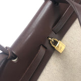 Rouge H with Rouge Sellier and Natural Canvas HERBAG ZIP 31 Tote Bag / HERMES