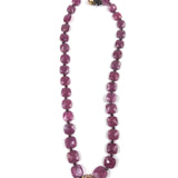 Ruby and Grenat HENRI Necklace with Citrine Pendant / BOHEMIAN RHAPSODIE