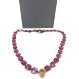 Ruby and Grenat HENRI Necklace with Citrine Pendant / BOHEMIAN RHAPSODIE