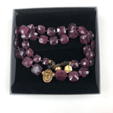 Ruby and Grenat HENRI Necklace with Citrine Pendant / BOHEMIAN RHAPSODIE